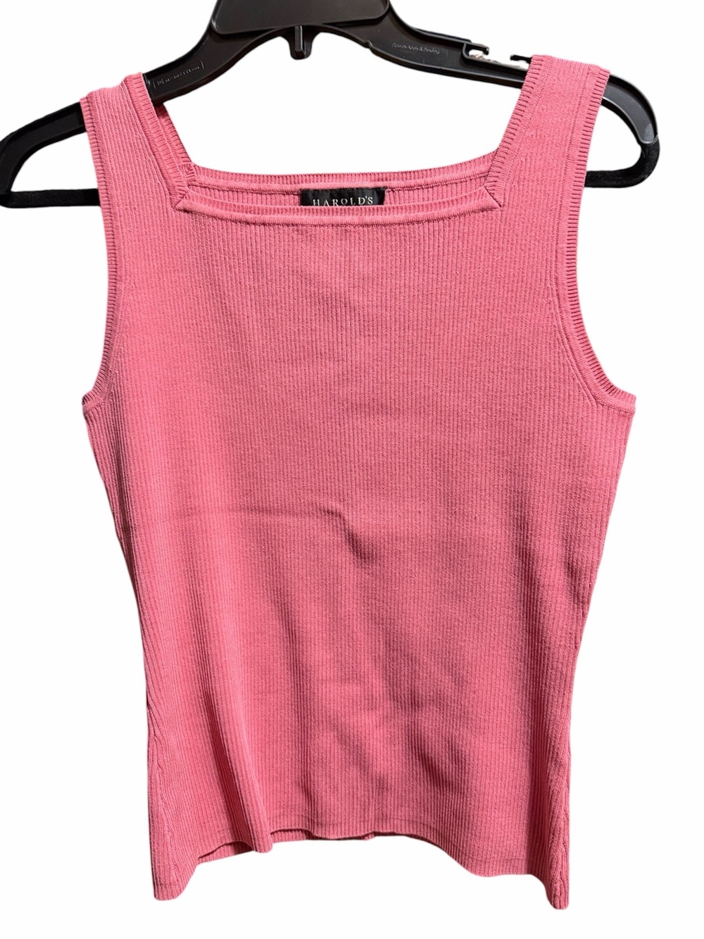Harold's Vintage Coral Ribbed Square-Neck Tank Size Small
